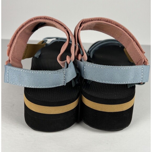 Teva Sz 9 Flatform Universal Light Platform Sandals MultiColor Straps Flip-Flops - Picture 4 of 10